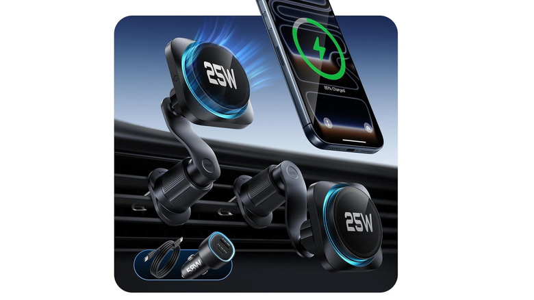 25W 고속 충전 및 360도 회전 암을 선보이는 ESR OmniLock Qi2.2 차량용 마운트