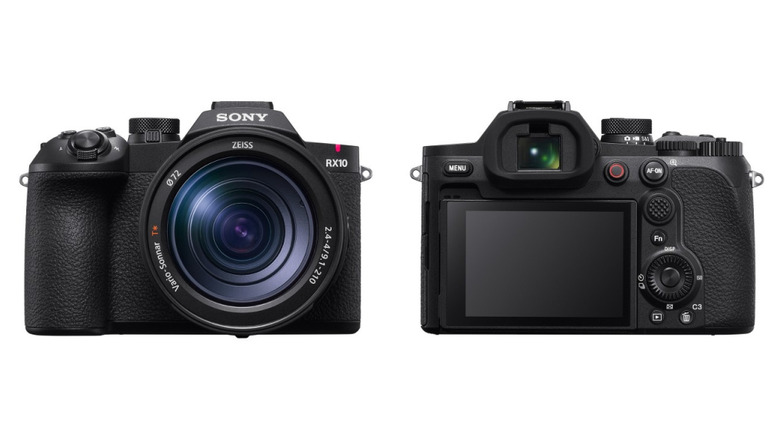 전면과 후면에서 본 Sony RX10 V