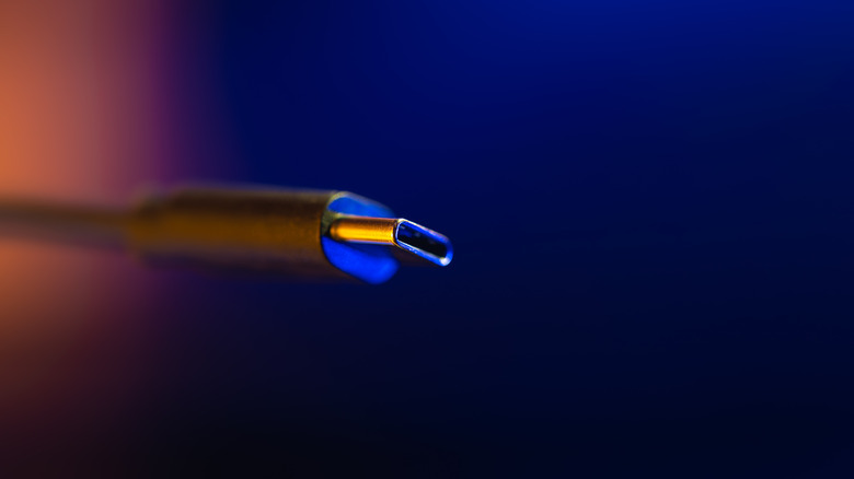 USB-C 커넥터 클로즈업