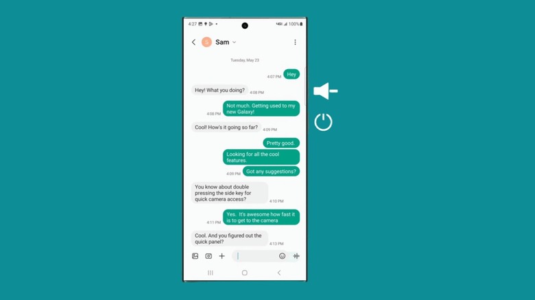 Android 휴대전화의 문자 스크린샷입니다.