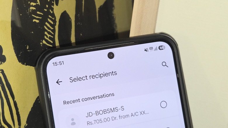 Android용 Google 메시지 앱의 공유 메뉴