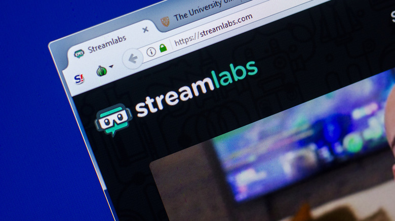 Streamlabs 홈페이지입니다.