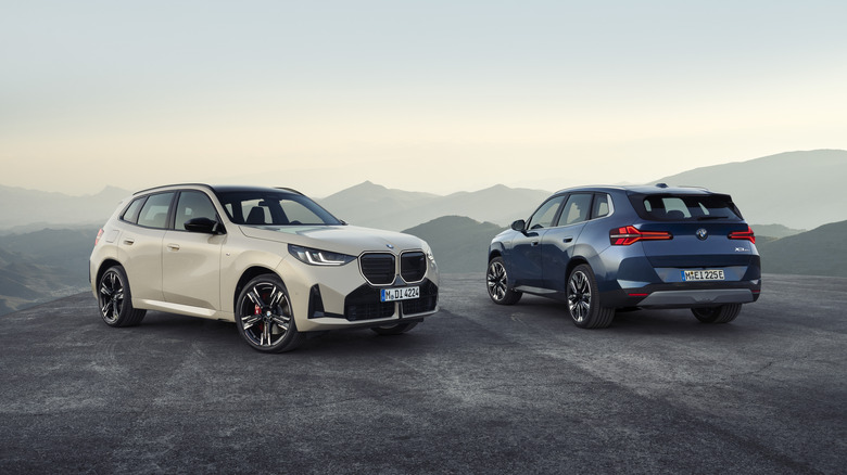나란히 주차된 2025 BMW X3 두 대