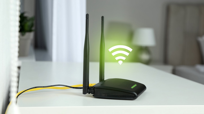 Wi-Fi 신호를 브로드캐스팅하는 라우터