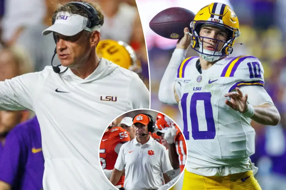 LSU는 Lane Kiffin의 데뷔전에서 Clemson을 파괴했습니다.