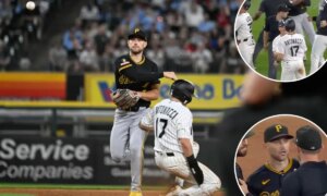 Pirates-White Sox 경기에서 슬라이드 중 팔꿈치가 던져진 후 벤치가 깨끗해졌습니다.