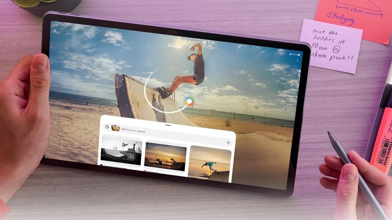 Lenovo Idea Tab Pro에서 Circle을 사용하여 검색하는 사람